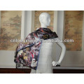 Leopard Digital Printed Wide And Long Size Pure Silk Shawl Pashmina With 10cm Tassel